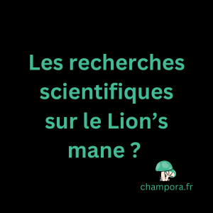 Les recherches scientifiques sur le lion's mane (champignon fonctionnel Crinière de lion)